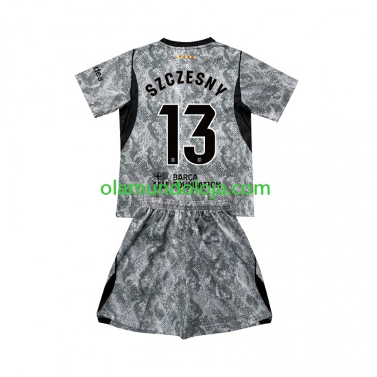 Camisola FC Barcelona Wojciech Szczesny 13 Guarda-redes Criança Equipamento Segundo 2026-2027 Manga Curta